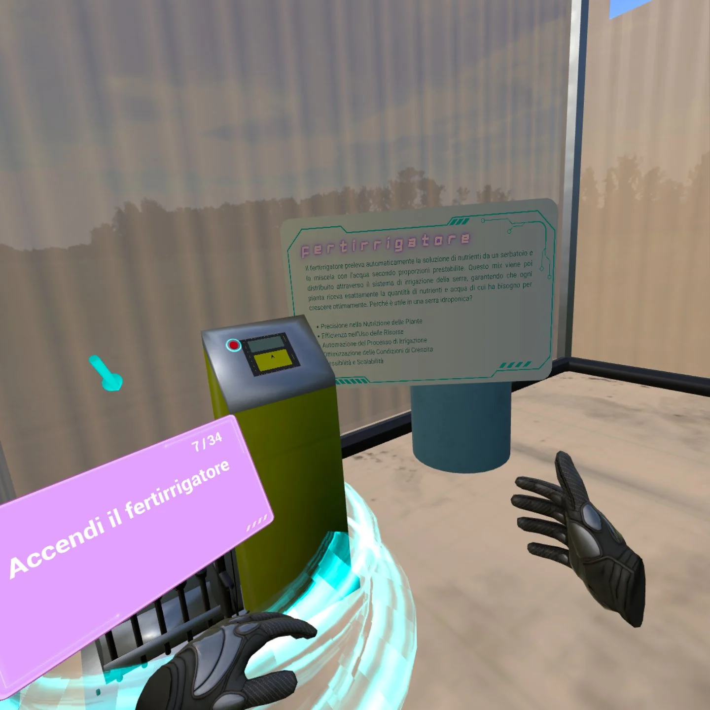 Esperienza VR — fertirrigatore